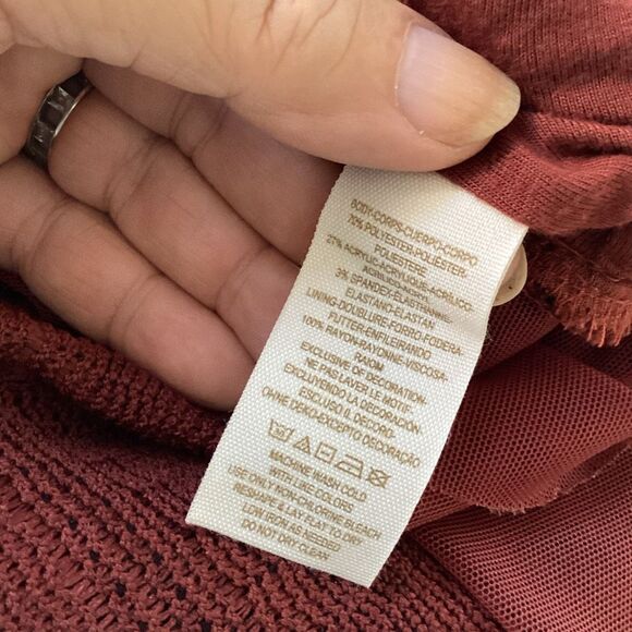 Free People Cozy Day Flounce Knit Mini Dress Women’s Small - Picture 8 of 9